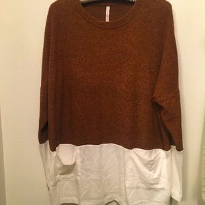 Shophopes brown/white top🤎🤍